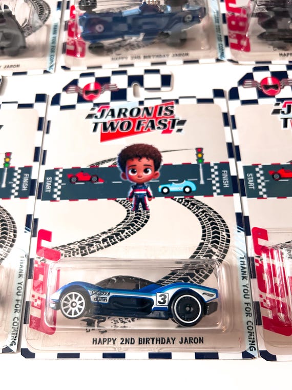 Custom Hot Wheels Birthday Party Favors: Personalized Race Car Sleeves (Digital or Physical Item)