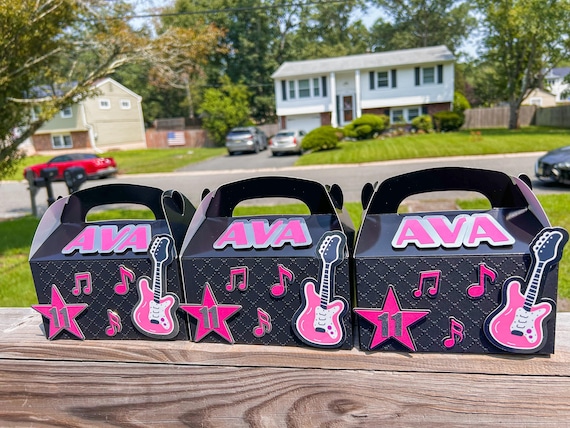 Rockstar 3D Custom Gable Boxes for Party Favors