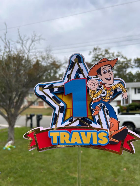 Custom Toy Story Cake Topper: 3D Woody & Buzz Party Decor