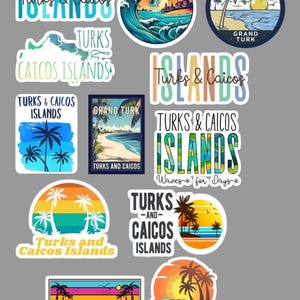 Adesivos das Ilhas Turks e Caicos