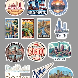 Boston Souvenir Magnet – Boston Skyline Fridge Magnet – Massachusetts Travel Gift – Boston Cityscape Keepsake – Boston Tourist Gift