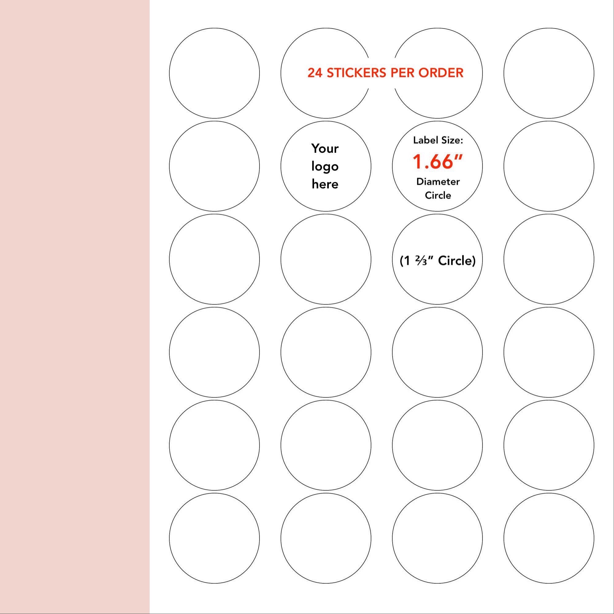 24 Logo Stickers Print Your Own Design Etsy