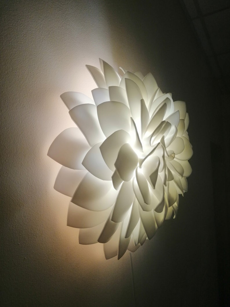 Floral Wall Sconce. Hanging Wall Flower. 3D Flower on the Etsy
