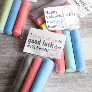 Sidewalk Chalk Valentines/Party Favor Printable