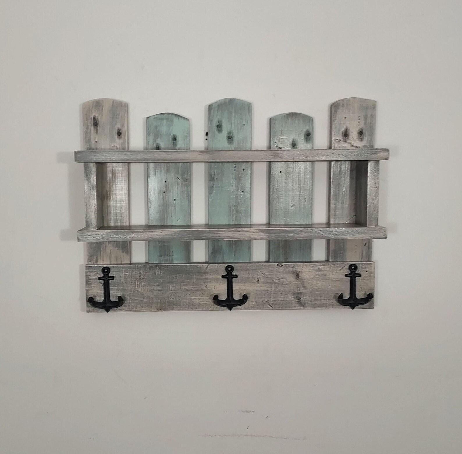 Nautical Bathroom Shelf coastal Bathroom Shelf With Anchor Etsy