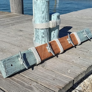 36&quot; Nautical Towel Rack~Coastal Towel Rack~Beach Towel Rack~Nautical Decor~Coastal Decor~Boat Cleat Towel Hanger~Coastal Coat Hooks