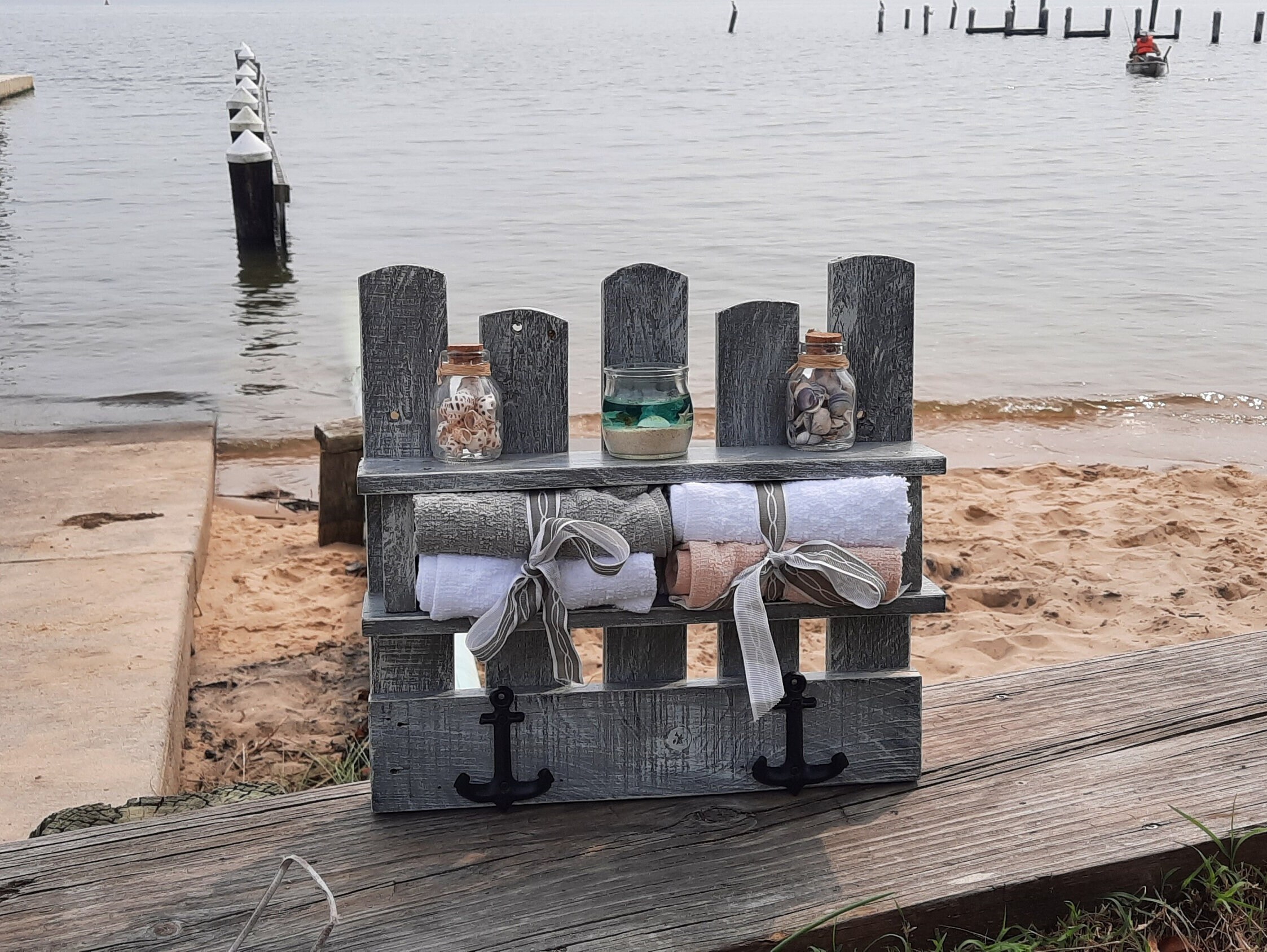 Bathroom Shelf-nautical Bathroom Shelf-coastal Shelf-pallet - Etsy