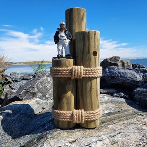 18 in Dock pilings~Shore pilings~Nautical pilings~Decorative patio posts~Garden shore pilings~Deck piling~Coastal piling decor