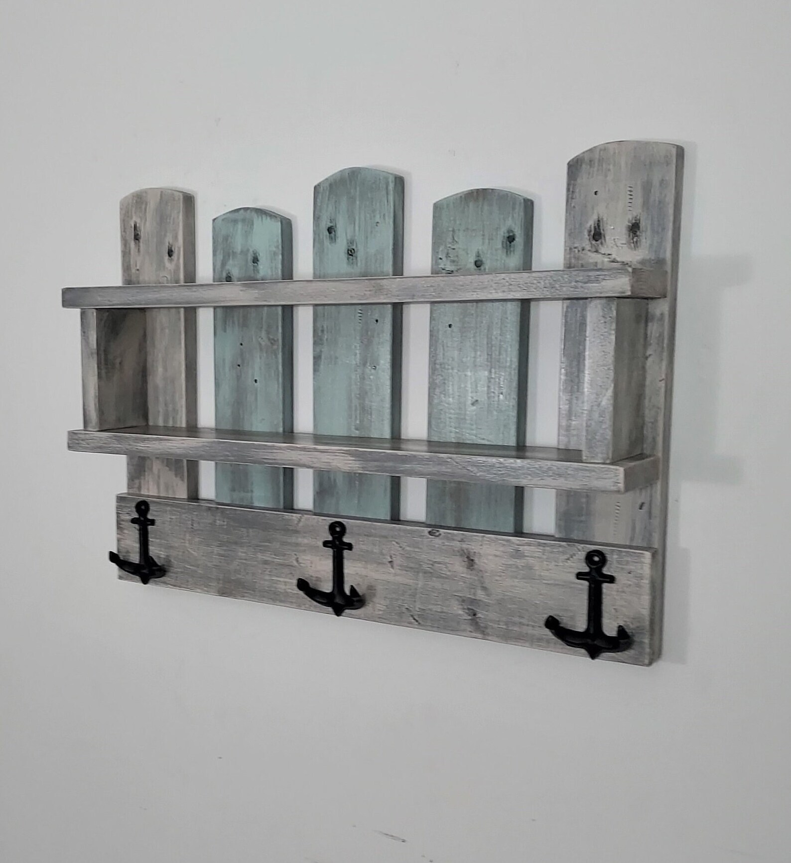 Nautical Bathroom Shelf coastal Bathroom Shelf With Anchor Etsy