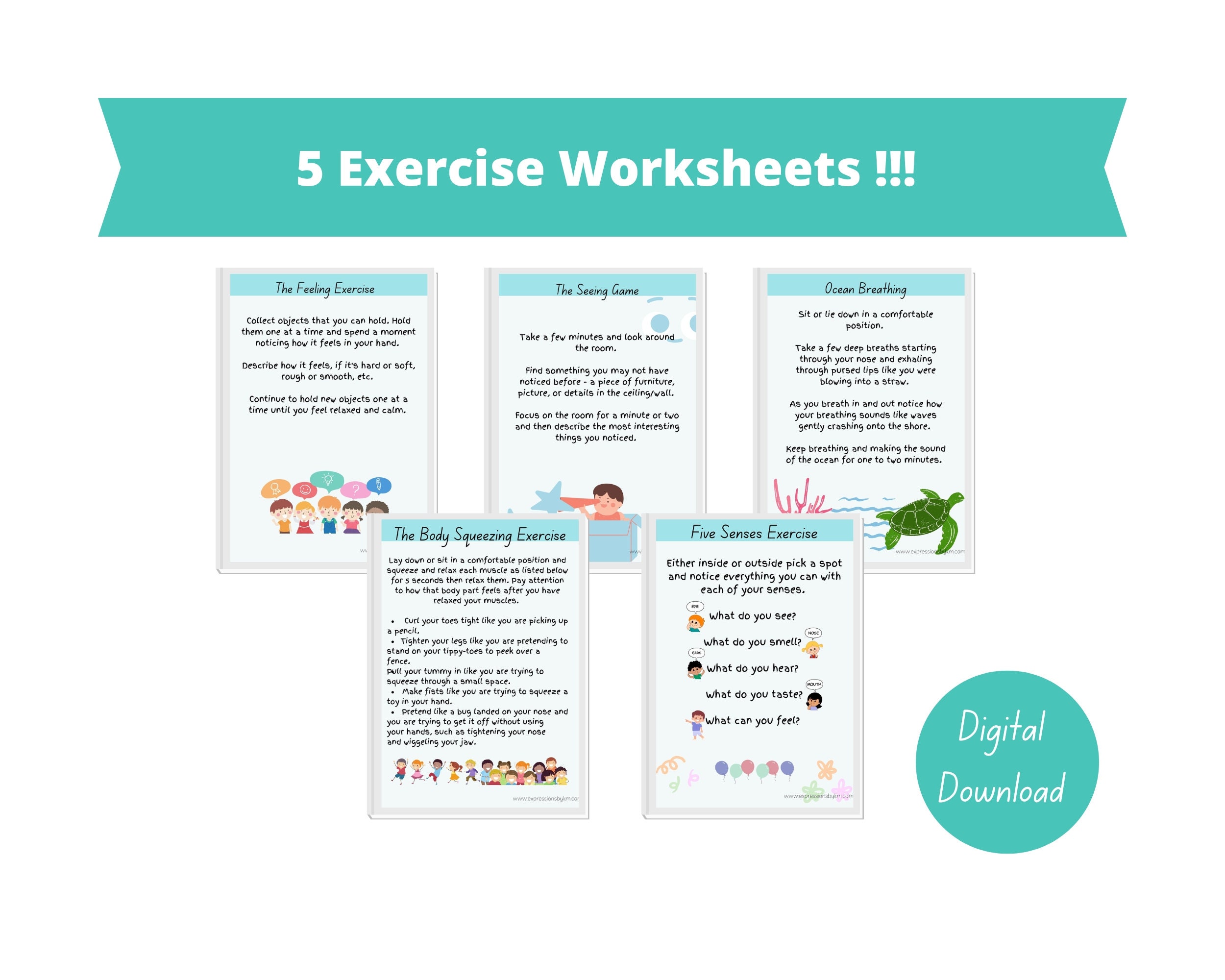 Mindfulness Worksheets for Children - Mindfulness Exercises ...