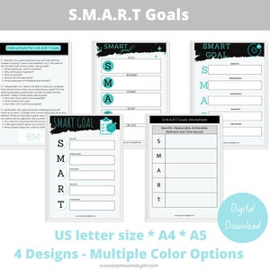 SMART Goals - Goal Planning - Planning Worksheets - Goal Worksheets - Planner