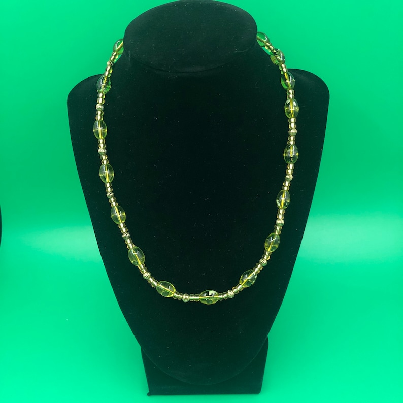 Shapeable Yellow and Gold Glass Beaded Necklace