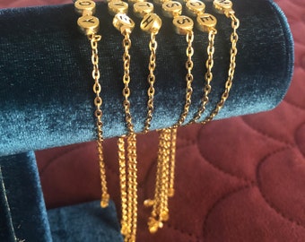 Personalized  Gold Bolo Style Bracelets