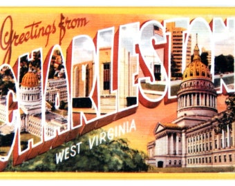 Greetings from Charleston South Carolina FRIDGE MAGNET travel souvenir /"style B/"