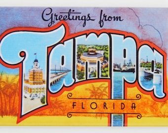 Petersburg Florida FRIDGE MAGNET travel souvenir /"style C/" Greetings from St