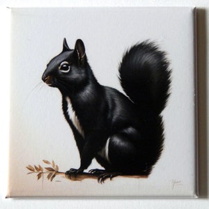 Black Squirrel Fridge Magnet &quot;style A&quot;