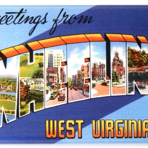 Greetings from Wheeling West Virginia Fridge Magnet &quot;style B&quot;