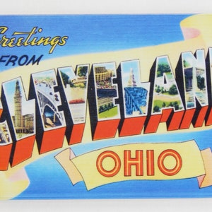 Greetings from Cleveland Ohio Fridge Magnet &quot;style A&quot;