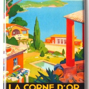 Nice Villefrance France Travel Poster Fridge Magnet