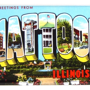 Greetings from Mattoon Illinois Fridge Magnet