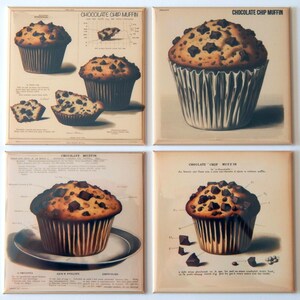 Chocolate Chip Muffin Fridge Magnet Set