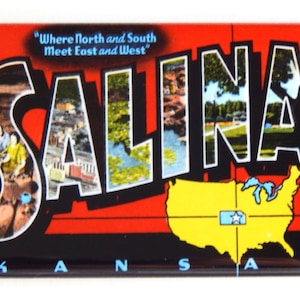 Greetings from Salina Kansas Fridge Magnet