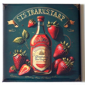 Strawberry Syrup Fridge Magnet