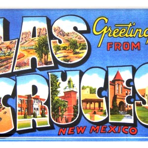 Greetings from Las Cruces New Mexico Fridge Magnet &quot;style B&quot;