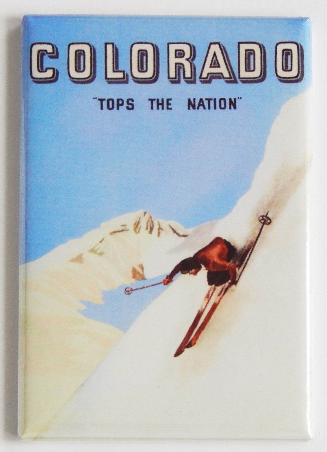 Ski Colorado Travel Poster Fridge Magnet style A - Etsy