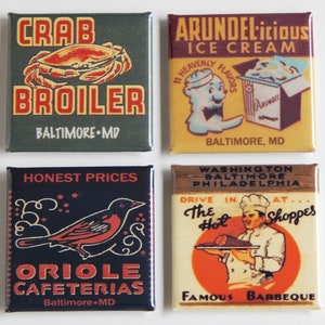 Baltimore Maryland Fridge Magnet Set