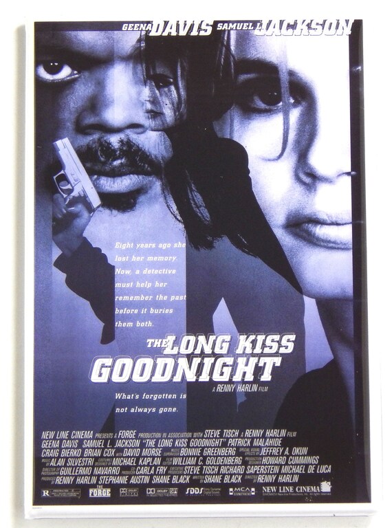 The Long Kiss Goodnight Poster Fridge Magnet Etsy