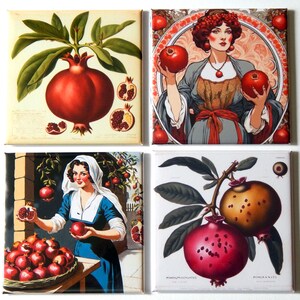 Pomegranates Fridge Magnet Set