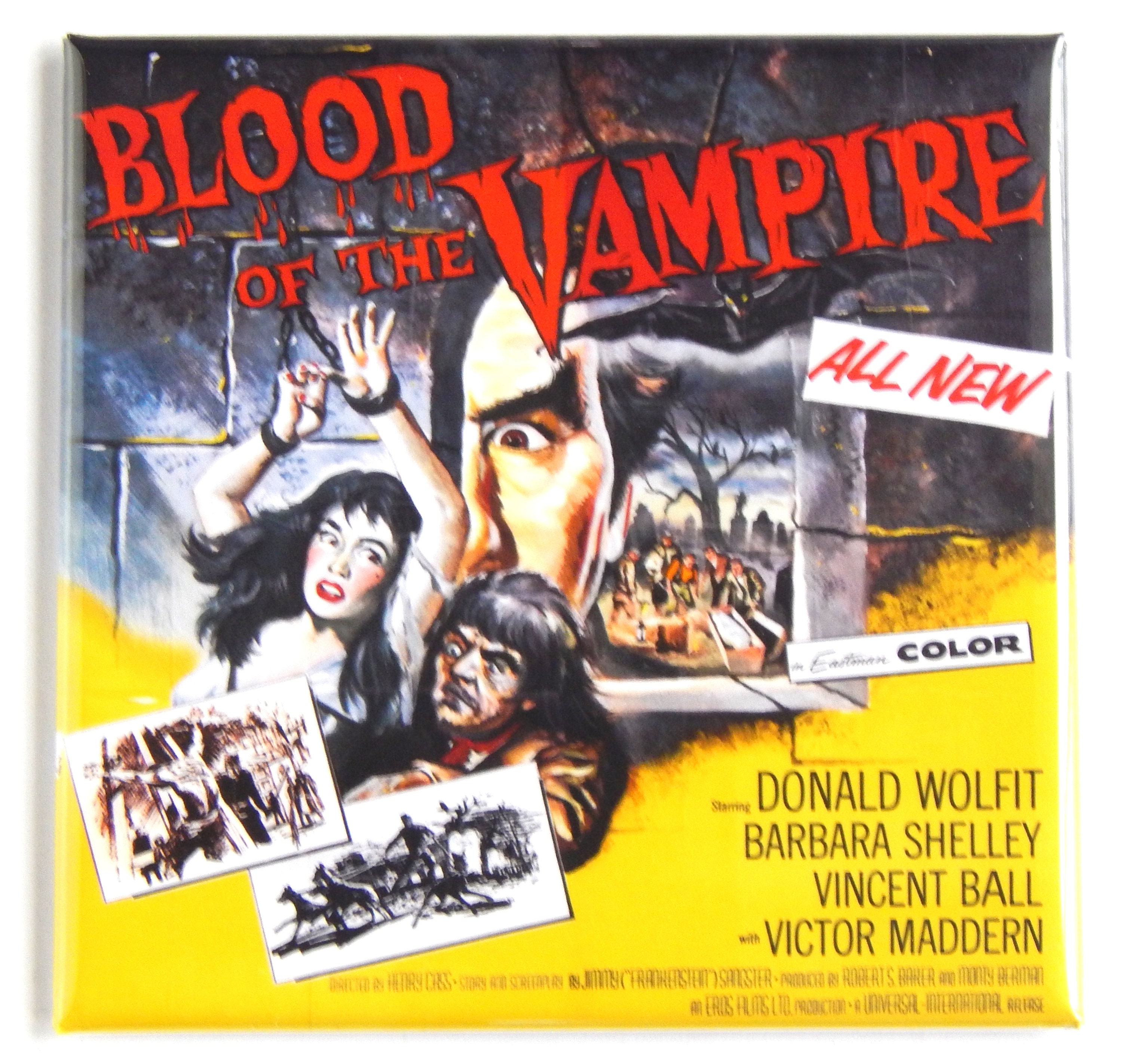 Blood of the Vampire Movie Poster Fridge Magnet style | Etsy
