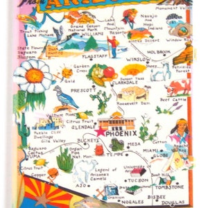 Saludos desde Arizona Imán para nevera (mapa)