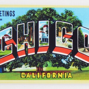 Greetings from Chico California Fridge Magnet