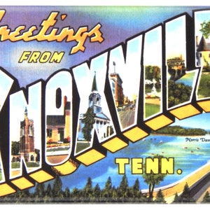 Greetings from Knoxville Tennessee Fridge Magnet &quot;style A&quot;