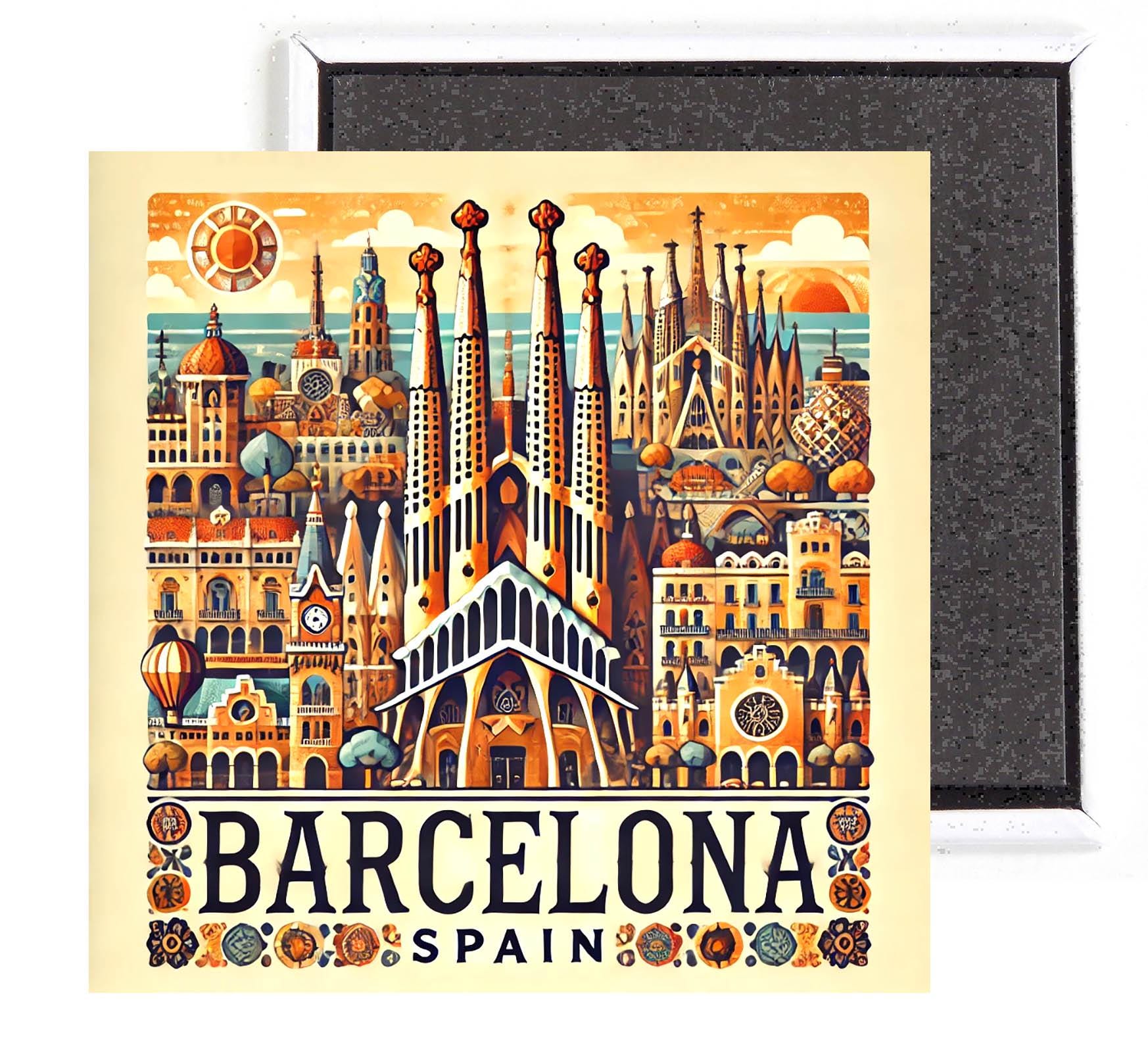 バルセロナ スペイン 旅行土産 冷蔵庫マグネット - Etsy 日本