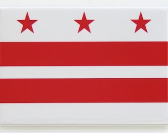 Flag of Washington DC Fridge Magnet