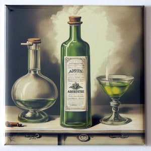 Absinthe Bottle Fridge Magnet &quot;style A&quot;