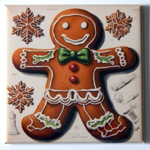 Gingerbread Man Fridge Magnet &quot;style A&quot;
