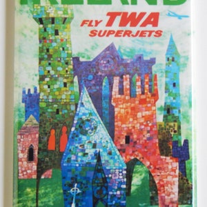 Ireland Travel Poster Fridge Magnet