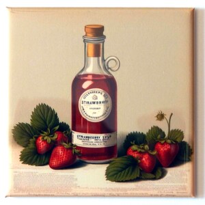 Strawberry Syrup Fridge Magnet &quot;style D&quot;