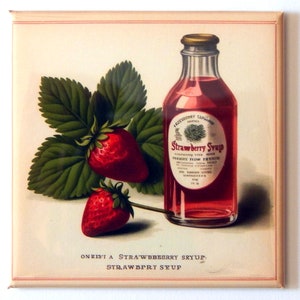 Strawberry Syrup Fridge Magnet &quot;style C&quot;