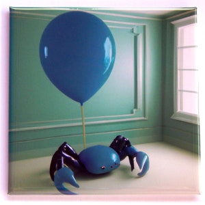 Blue Crab Balloon Fridge Magnet &quot;style A&quot;
