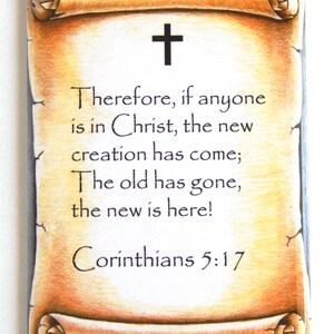Corinthians 5:17 Bible Verse Fridge Magnet