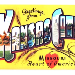 Greetings from Kansas City Missouri Fridge Magnet &quot;style A&quot;