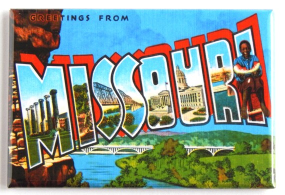 Magneti da frigorifero con bandiera del Missouri adatti per