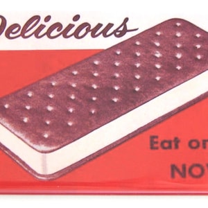 Ice Cream Sandwich Sign Fridge Magnet
