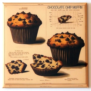 Chocolate Chip Muffin Fridge Magnet &quot;style D&quot;