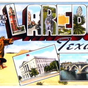Greetings from Laredo Texas Fridge Magnet &quot;style A&quot;